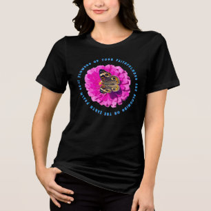 Camiseta Borboleta Cristã das Flores da Sua Fidelidade