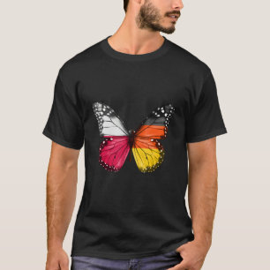 Camiseta Borboleta da Bandeira Polonesa Alemã
