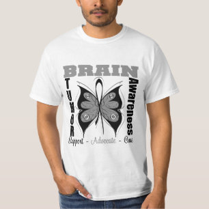 Camiseta Borboleta da consciência do tumor cerebral