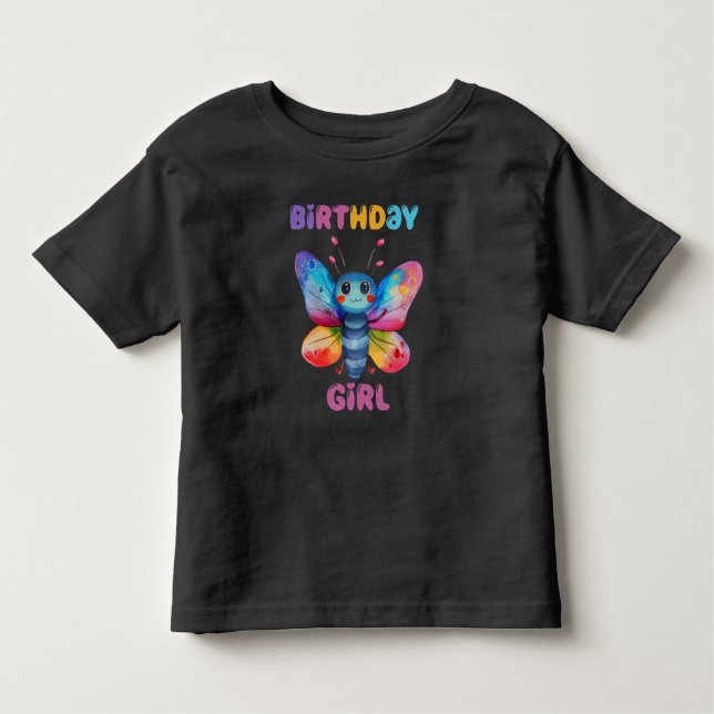 Camiseta Borboleta de aniversário (Frente)