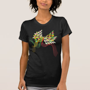 Camiseta Borboleta de Arte Moderna Abstrato digital
