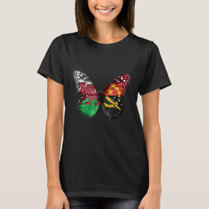 Camiseta Borboleta de Bandeira Angolana do País de Gales