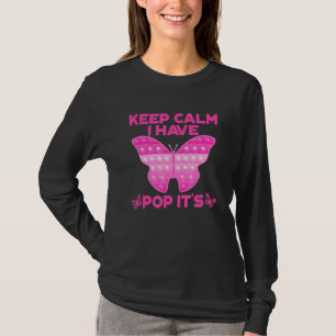 Camiseta Borboleta De Brinquedo Fidget Mantenha Calma Eu Te