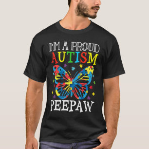 Camiseta Borboleta de Conscientização do Autismo Sou um Aut