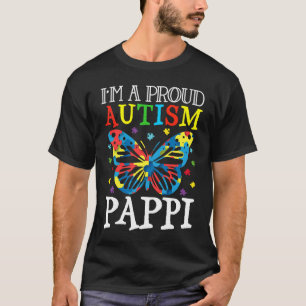 Camiseta Borboleta de Conscientização do Autismo Sou um Pap