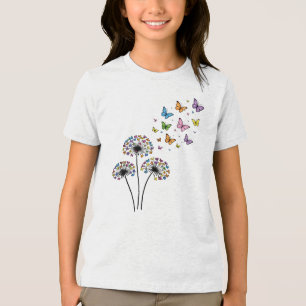 Camiseta Borboleta de dente-de-leão em voo