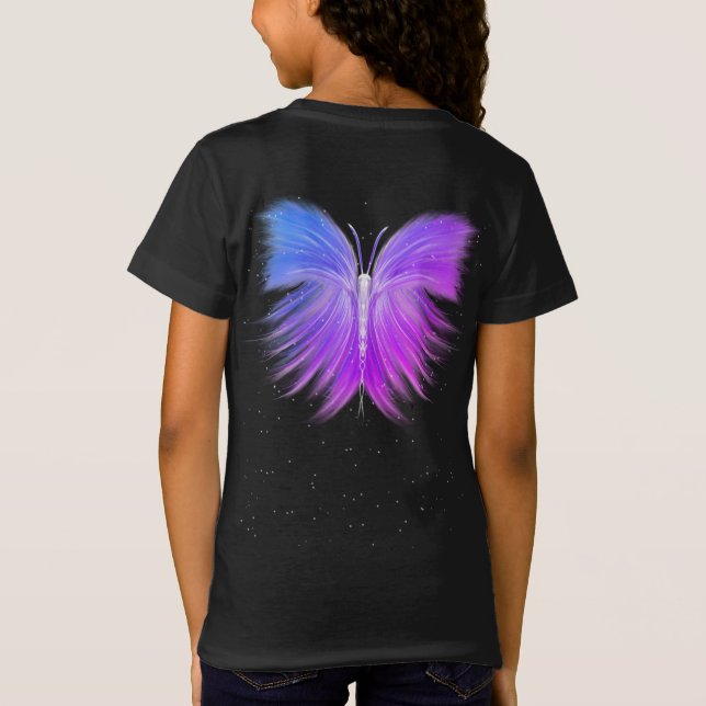 Camiseta Borboleta de fantasia espacial (Verso)