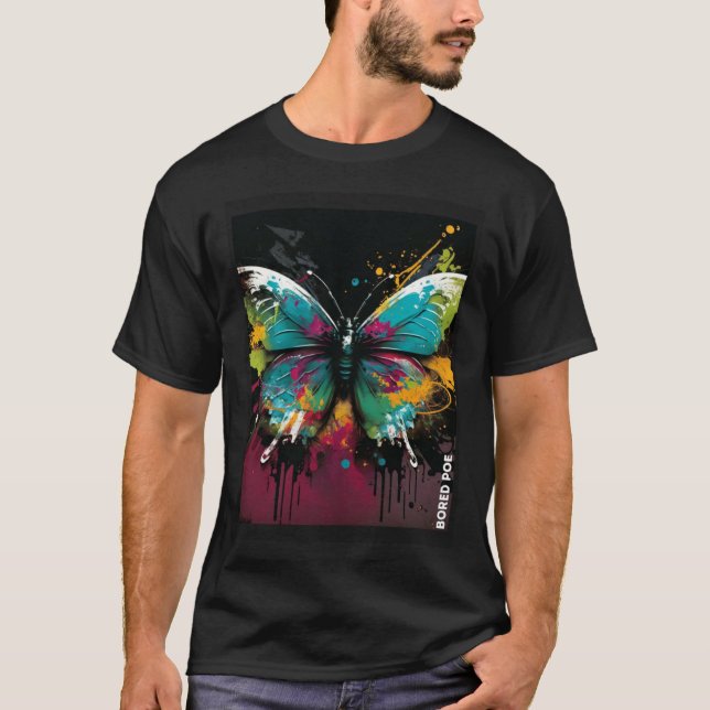 Camiseta Borboleta de grafite (Frente)