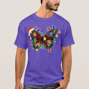 Camiseta Borboleta de Natal ferida no cabo leve