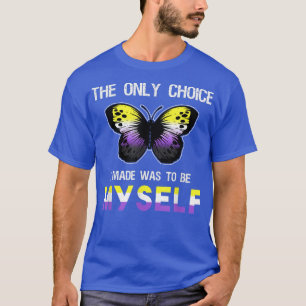 Camiseta Borboleta de Orgulho Não Binário Funny LGBT Nonbin