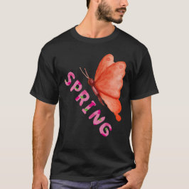 Camiseta Borboleta de Primavera Estética Gráfica Minimalist