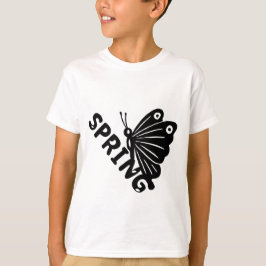 Camiseta Borboleta de Primavera Estética Gráfica Minimalist