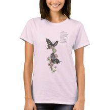 Borboleta de Rosa de Ceilão pintada à Mão Delicada