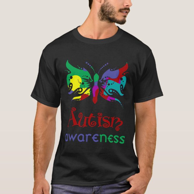 Camiseta Borboleta de Sensibilização Autismo (Frente)