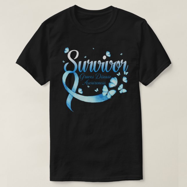 Camiseta Borboleta de Sensibilização para a Doença de Grave (Frente do Design)