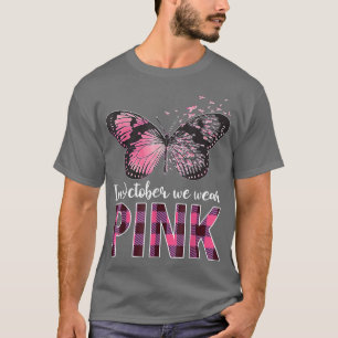 Camiseta Borboleta de Sensibilização para o Cancer da Mama 