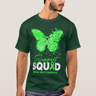 Camiseta Borboleta de Suporte à Sensibilização para a Saúde