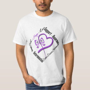Camiseta Borboleta do amor da esperança da fé - doença d