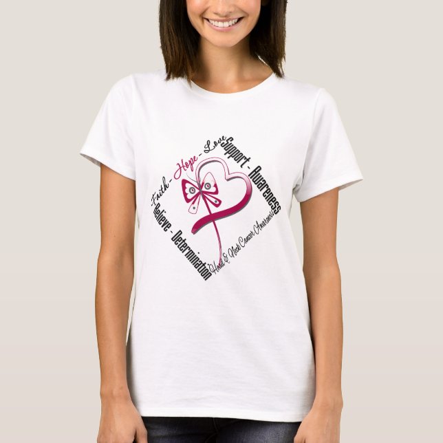 Camiseta Borboleta do amor da esperança da fé principal e (Frente)