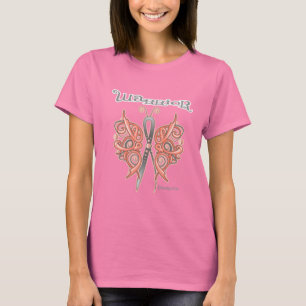 Camiseta Borboleta do céltico do guerreiro do cancer