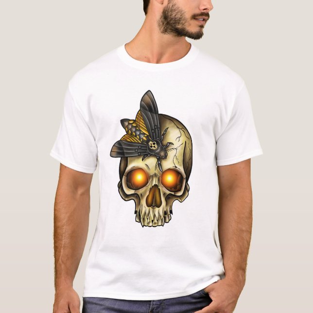 Camiseta Borboleta do crânio (Frente)