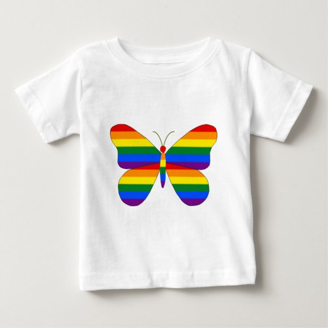 Camiseta Borboleta do orgulho gay (Frente)