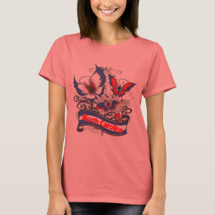 Camiseta Borboleta do patriotismo de North Carolina
