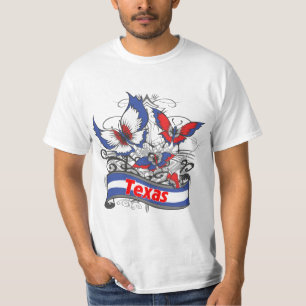 Camiseta Borboleta do patriotismo de Texas