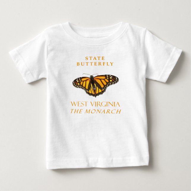 Camiseta Borboleta do Território da Virgínia Ocidental O Mo (Frente)