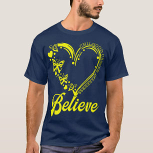 Camiseta Borboleta Dourada acredita na consciência do Cance