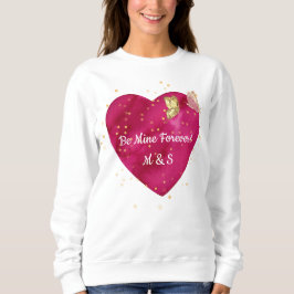 Camiseta Borboleta Dourada Coração Rosa Dia dos Namorados 