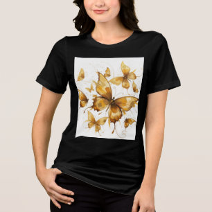 Camiseta Borboleta Dourada, Sombras suaves do outono