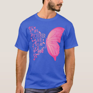 Camiseta Borboleta Em Outubro Vestimos Cancer Rosa