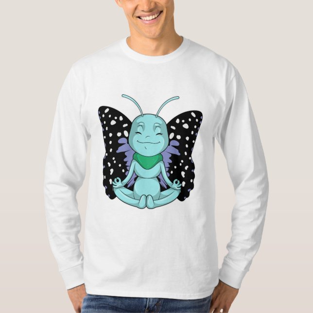 Camiseta Borboleta em Yoga Stretching Legs (Frente)