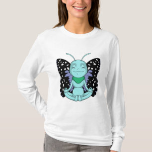 Camiseta Borboleta em Yoga Stretching Legs
