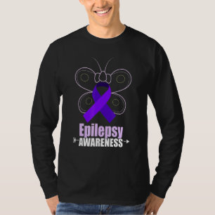 Camiseta Borboleta Epilepsia Fita Epilepsia Distúrbio da Ep