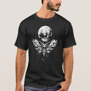 Camiseta Borboleta Espacial Lua Estrelas Arte Minimalista C