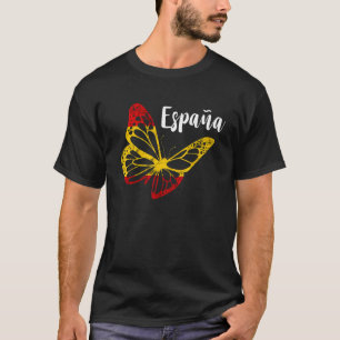 Camiseta Borboleta Espana Orgulho Espanhol Bandeira Espanol