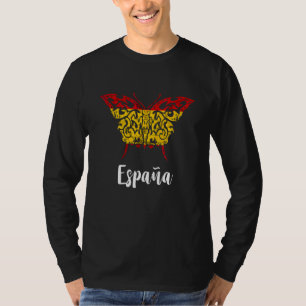 Camiseta Borboleta Espanha Espanha Bandeira Espanhola Orgul