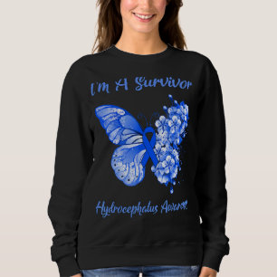 Camiseta Borboleta Eu sou um Sobrevivente Hidrocefalia Cons