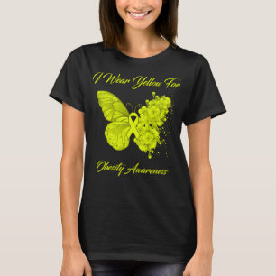 Camiseta Borboleta Eu Visto Amarelo Para A Consciência Da O