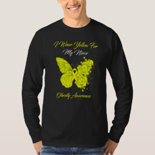 Camiseta Borboleta Eu Visto Amarelo Para Meu Consentimento