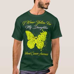 Camiseta Borboleta Eu Visto Amarelo Para Minha Filha Infant