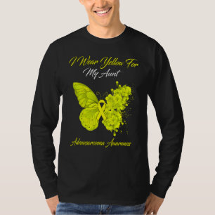 Camiseta Borboleta Eu Visto Amarelo Para Minha Tia Adenosar