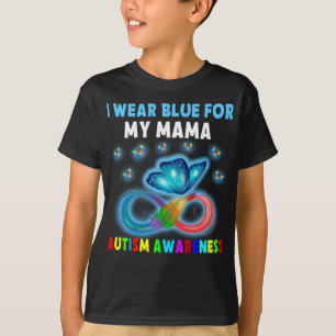 Camiseta Borboleta Eu Visto Azul Para Minha Consciência Au