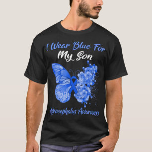 Camiseta Borboleta Eu Visto Azul Para Minha Irmã Hidrocefal