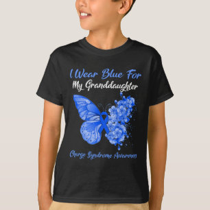 Camiseta Borboleta Eu Visto Azul Para Minha Neta Encargo