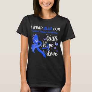 Camiseta Borboleta Eu Visto Azul Para SENSIBILIZAÇÃO DA DOE