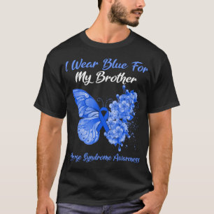 Camiseta Borboleta Eu Visto Azul Para Sensibilização Para H