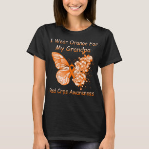 Camiseta Borboleta Eu Visto Laranja Para Meu Avô RSD CRPS